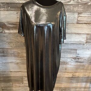 NWT Torrid Metallic Black Mini Dress